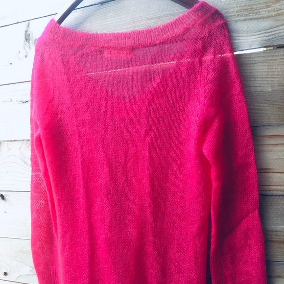 Charlie & Robin Bright Pink Long, Airy Sweater - Picture 3 of 9